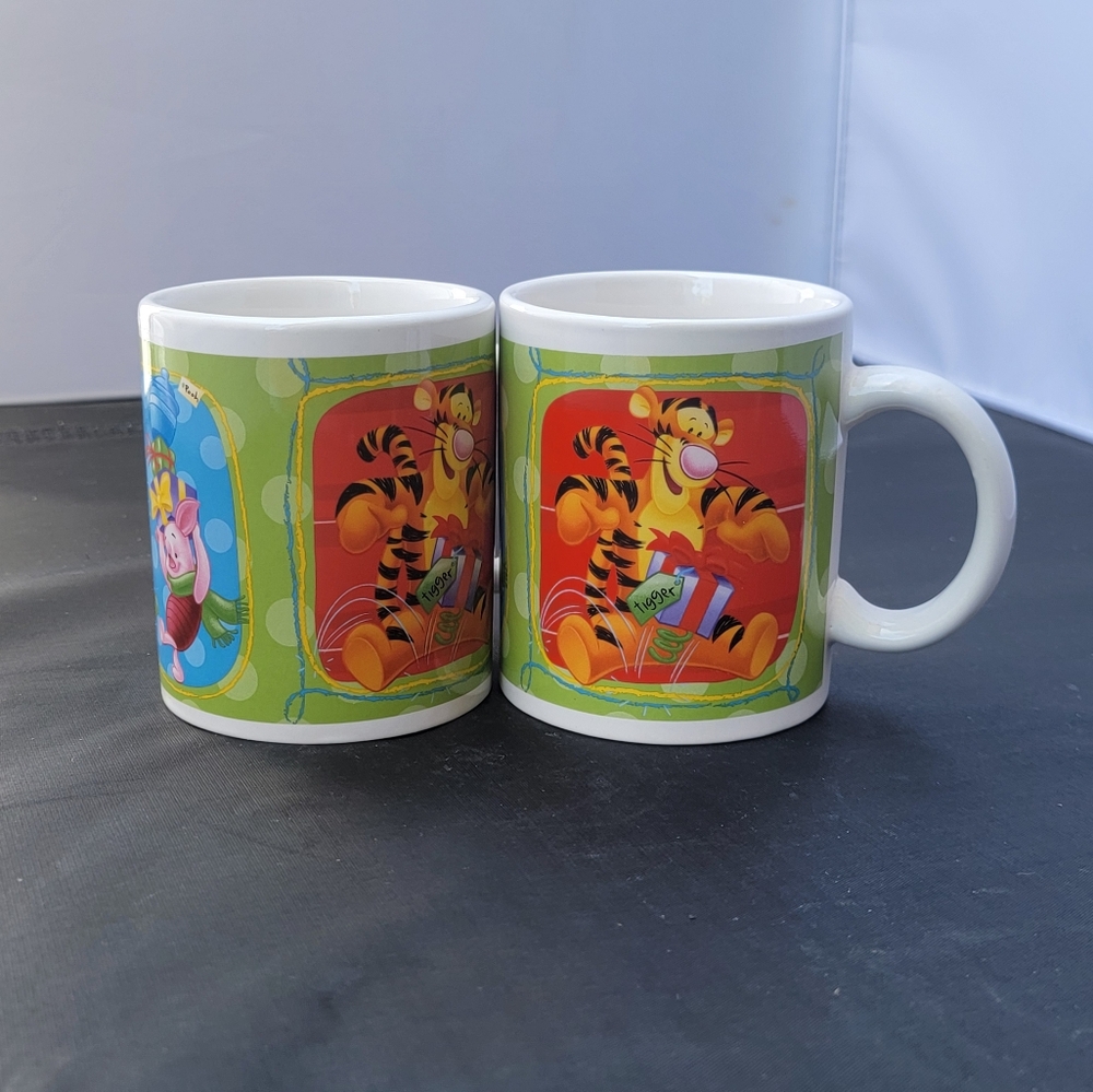 Set of 2 Disney Winnie the Pooh Tigger Piglet 10 oz. Coffee Hot Chocolate Mug...